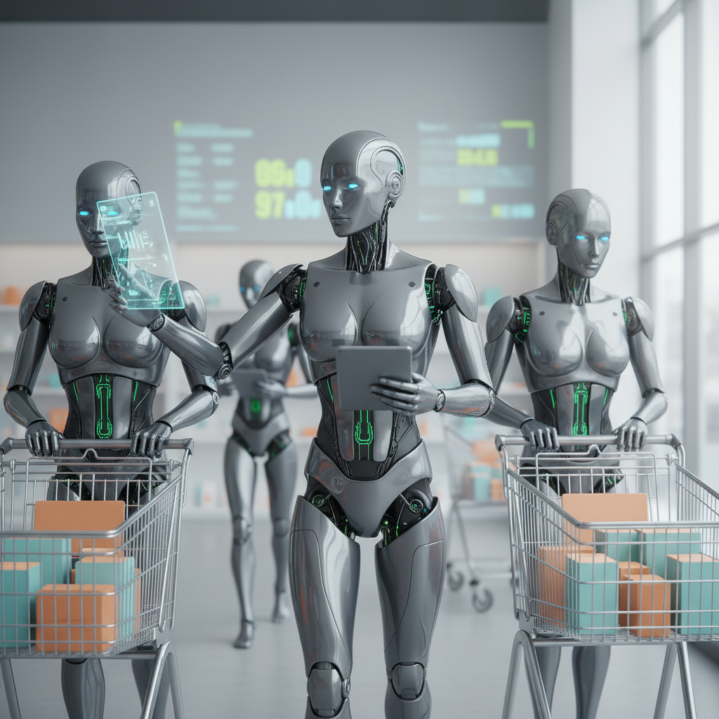 Agentes de inteligencia artificial realizando compras como clientes no humanos
